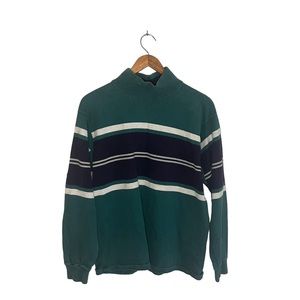 L.L. BEAN Striped Long Sleeve Turtleneck Unisex Size M